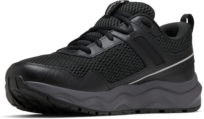 COLUMBIA MEN'S PLATEAU WATERPROOF HIKING SHOE - BLACK/STEAM - 11 - Like New
