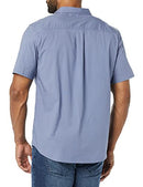 AEM20102SS22 AMAZON ESSENTIALS MEN COTTON BUTTON-DOWN SHIRT, L, WASHED BLUE - Brand New