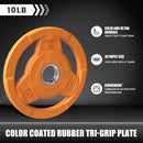 ‎FAGUS H FAGUS H COLOR CODED OLYMPIC GRIP PLATE, 10LBS PAIR - ORANGE - Like New