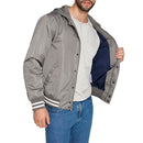 CHAMPION MEN'S JERSEY HOOD VARSITY BOMBER JACKET SIZE: MEN XL - PEWTER - Brand New