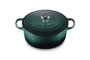 LE CREUSET ENAMELED CAST IRON SIGNATURE ROUND DUTCH OVEN 5.5QT - ARTICHAUT - Like New