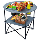 WOSVOLUNT PORTABLE CAMPING TABLE FOLDING POP UP LIGHTWEIGHT PCF01 - GRAY - Like New