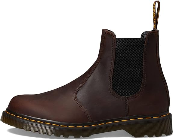 Dr. Martens Unisex 2976 Chelsea Boot - Waxed Full Grain - Chestnut Brown Brand New