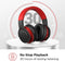 COMMALTA Active Noise Cancelling Over Ear Bluetooth Headphones - Brilliant Red Like New