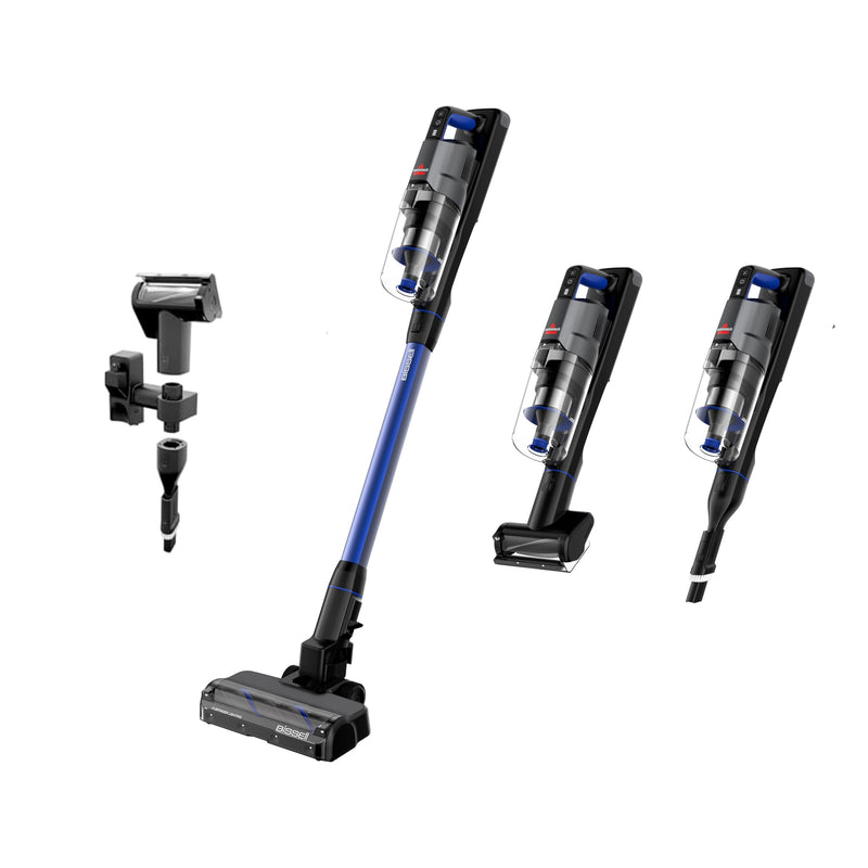 BISSELL POWERCLEAN FURFINDER 200W SELF-STANDING CORDLESS VACUUM - BLUE - Like New