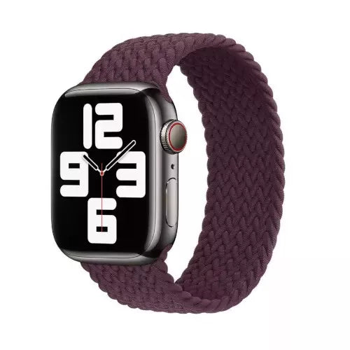 APPLE WATCH BRAIDED SOLO LOOP 45MM - SIZE 7 - DARK CHERRY - Brand New