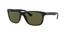 RAY-BAN MEN'S RB4181 SQUARE SUNGLASSES - BLACK/POLARIZED GREEN - Scratch & Dent