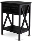 GOOD & GRACIOUS Multi-Function Nightstands, Small Narrow End Table with Drawer - Like New