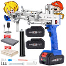RIIAI CORDLESS TUFTING GUN, STARTER KIT, 2x4AH BATTERIES, 3.75H, BLUE - Like New