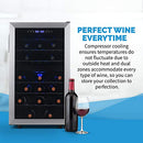 NewAir Freestanding 43 Bottle Dual Zone Compressor Wine Fridge - STAINLESS STEEL - Like New
