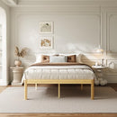 ZIYOO 12 Inch Queen Size Bamboo Platform Bed Frame Modern Minimalist Design - Brand New
