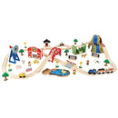 KidKraft Wooden Rural Farm Train Set 75 Pieces Children's Toy Vehicle Playset - Like New