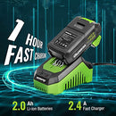 WORKPRO 20V CORDLESS IMPACT WRENCH 2.0AH BATTERY, BELT CLIP FOR CARRYING GRAY - Like New