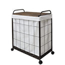 Crehomfy 3 Section Divided Clothes Hamper B09JRXRQ18 - Brown 130L - Like New