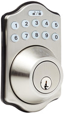 AMAZON BASICS TRADITIONAL ELECTRONIC KEYPAD DEADBOLT DOOR KEYLESS ENTRY - Satin - Brand New