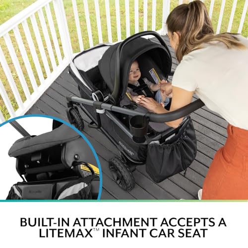 Evenflo Shyft Rideshare All-Terrain Performance Stroller Wagon (Sterling Black) - Like New