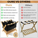 Folding Luggage Rack for Guest Room Sturdy Wooden Luggage Holder Pack of 1 - Brand New