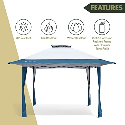 ARROWHEAD OUTDOOR 13’x13’ Pop-Up Canopy & Instant Shelter KGS0388U Blue/White - Like New