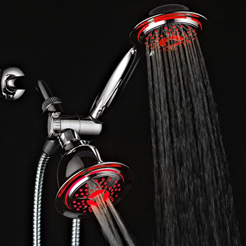 Dream Spa All Chrome 3-way LED Shower Head Combo Air Jet LED Turbo - Chrome - Like New