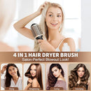 LOPEIE HAIR DRYER BRUSH BLOW DRYER BRUSH IN ONE 4 IN 1 STYLER VOLUMIZER GOLD Like New