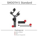 ZHIYUN SMOOTH 5 PHONE GIMBAL 3-AXIS HANDHELD SMARTPHONE STABILIZER TRIPOD BLACK - Like New