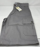 ROAMING SOUL MEN'S COTTON FLEX STRETCH CARGO SHORTS SIZE 34 - LIGHT GRAY - Like New