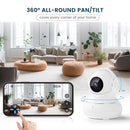 LITOKAM SECURITY CAMERA INDOOR 2K 360 PAN/TILT MOTION DETECTION - WHITE - Like New