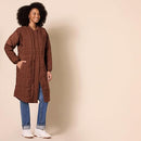 Amazon Essentials AEWP30272F23 Women's Oversized Quilted Coat, M, Deep Brown - Like New