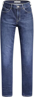 LEVI'S WOMEN'S CLASSIC STRAIGHT JEANS - SIZE: WOMEN 18 S - LAPIS DARK HORSE - Like New