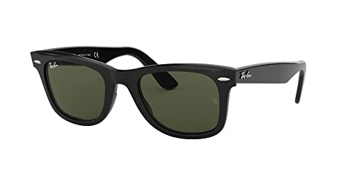 RAY BAN RAY-BAN RB2140 ORIGINAL WAYFARER LENS WIDTH: 50MM - BLACK/G-15 GREEN - Like New