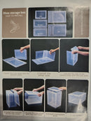 VVM SHOE ORGANIZER BOXES 10 PACK, CLEAR PLASTIC STACKABLE SHOE BOXES - CLEAR - Like New