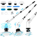 TOPONICS ELECTRIC SPIN SCRUBBER, UPGRADED ANGLE LONG HANDLE BX-QJ2404 - WHITE - Like New