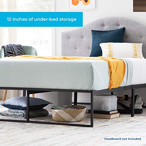 Linenspa Metal Platform Bed Frame - Tool Included - Queen Size - Black - Like New