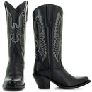 Soto Boots Women's Firebird Cowgirl Boots M8001 - Size 7.5 - Black/Black - Like New