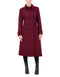 352SW434 COLE HAAN WOMEN'S FLARED TRENCH SLICK WOOL COAT SIZE 12 送料無料 - Brand New