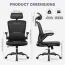 BESTFAIR ERGONOMIC OFFICE DESK CHAIR HIGH BACK MESH LUMBAR SUPPORT - BLACK - Like New