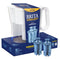 BRITA LARGE 10-CUP WATER FILTER PITCHER WITH 2 LONGLAST+ FILTERS, WAVE - Like New