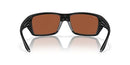 COSTA DEL MAR TAILFIN POLARIZED RECTANGULAR SUNGLASSES - MATTE BLACK/GREEN 580G - Like New