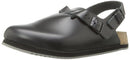 0061196 Birkenstock Tokyo Super Grip, Black Leather, Size MEN 7 WOMEN 9 - Like New