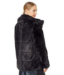 Thread Collective Ladies Bunny Faux Fur Coat Charcoal MD - Brand New
