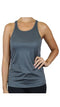 GALAXY BY HARVIC WOMENS MOISTURE WICKING RACERBACK TAGLESS TOP CHARCOAL XL - Brand New