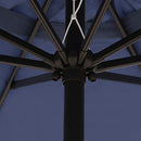 Blissun 9' Outdoor Patio Umbrella, Crank, Tilt, Push Button, B07MYT56XP - Blue - Like New