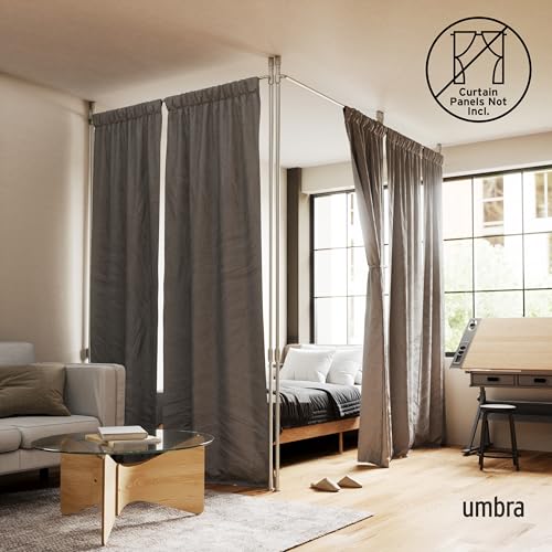 Umbra Anywhere Expandable Curtain Rod and Room Divider, 1012718-765, Nickel - Like New