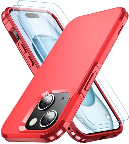 AEDILYS SHOCKPROOF FOR IPHONE 15 CASE 15 FT MILITARY GRADE DROP PROTECTIO RED Like New