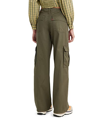 A47070002 LEVI'S WOMEN '94 BAGGY CARGO JEANS ARMY GREEN SIZE 28X30 - NEW - Brand New