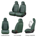 Coverado 2PCs Front Seat Covers Leather Car Seat Protector Green Coverado - Brand New