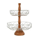 Gourmet Basics by Mikasa Sidney 2-Tier Fruit and Vegetable Storage Basket - Like New
