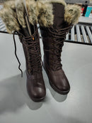 AUSLAND SHENDA BUCKLE SNOW BOOTS - SIZE: WOMEN 7.5 - BROWN/TAN - Like New