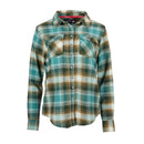 CANADA WEATHER GEAR WOMEN'S PLAID SHIRT, SIZE M, GREEN/TEAL Like New