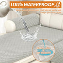 Arfntevss Waterproof L Shape Sectional Couch Covers Washable Velvet - Light Gray - Brand New